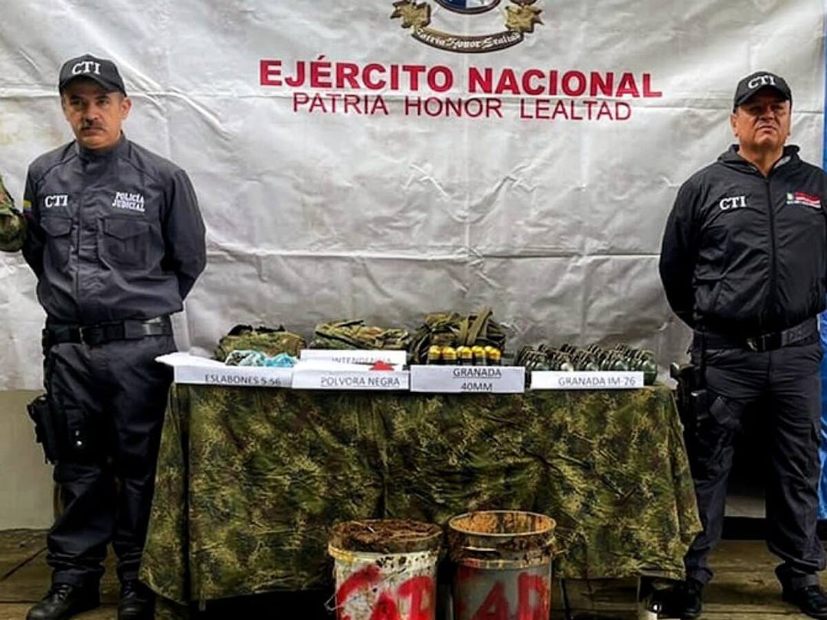 Incautaron abundante material de guerra de las disidencias en el norte del Cauca