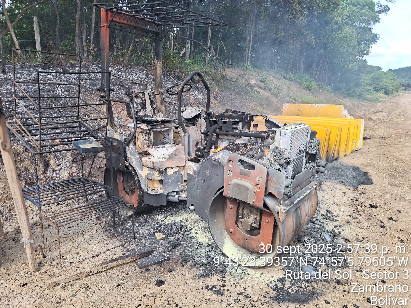 Maquinaria del proyecto Ruta Sol 3. Foto: ANI