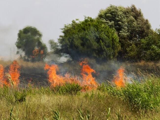 Foto: Quema en zona montañosa