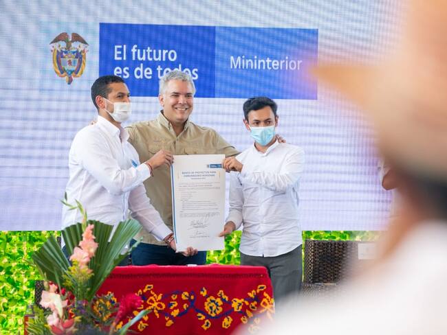 Desde La Guajira el presidente Duque hizo el anuncio. Foto: Presidencia de la República.