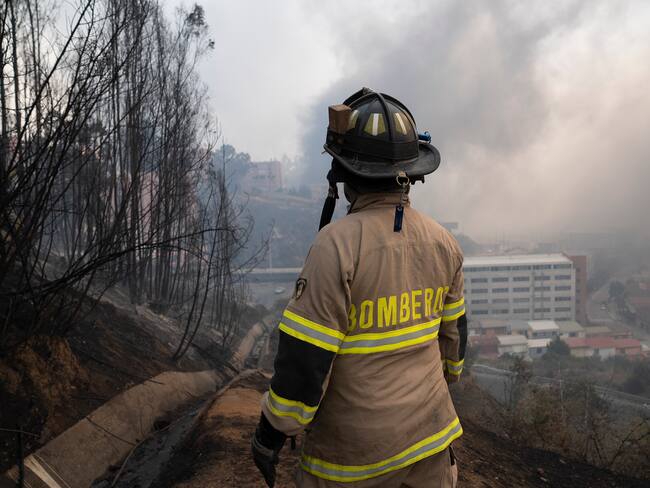 Incendios forestales en Viña del Mar, Chile, en 2024. Fotos: EFE/Adriana Thomasa