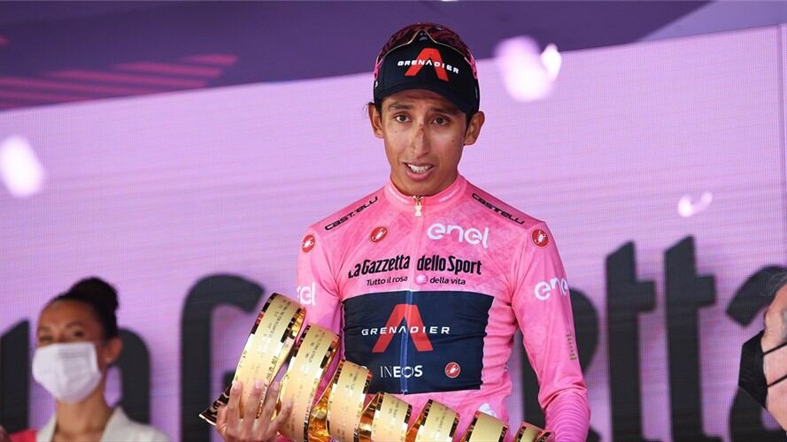Ciclista colombiano Egan Bernal, ganador del Giro de Italia 2021 y el Tour de Francia. Foto: Tim de Waele/Getty Images