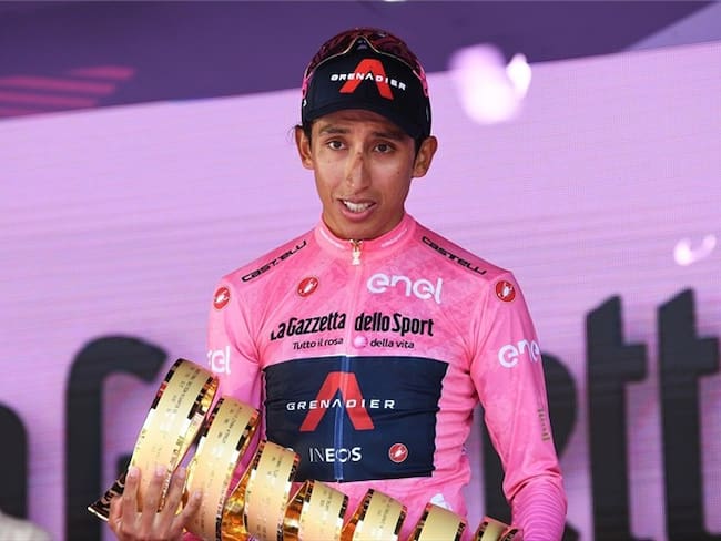 Ciclista colombiano Egan Bernal, ganador del Giro de Italia 2021 y el Tour de Francia. Foto: Tim de Waele/Getty Images