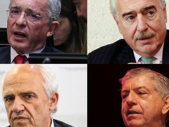 Los expresidentes de la República Álvaro Uribe, Andrés Pastrana, Ernesto Samper y César Gaviria salieron en defensa de Marta Lucía Ramírez. Foto: Colprensa