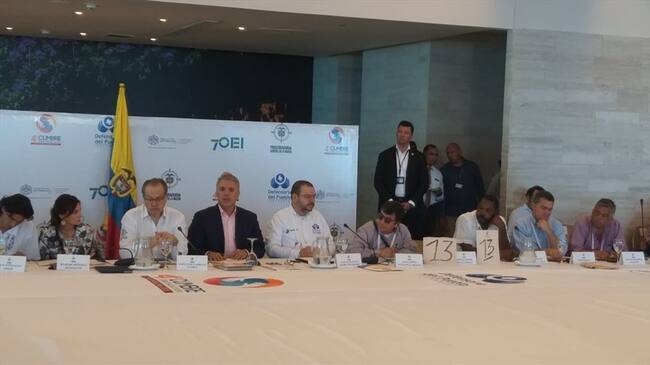 El presidente Duque volvió a defender su existencia y rechazó que sea visto como una fuerza de la muerte.. Foto: Antonio Canchila