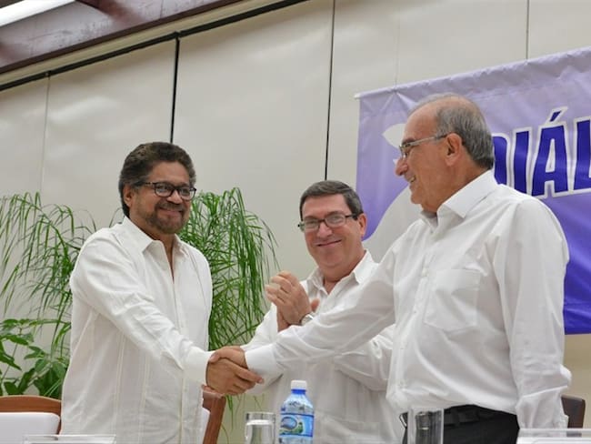 Declaraciones sobre los acuerdos de paz. Foto: Oficina del Alto Comisionado para la Paz