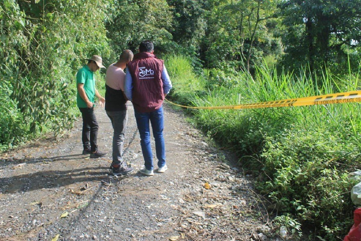 Verifican daños en la vía de una vereda de Manizales. Crédito: Personería de Manizales.