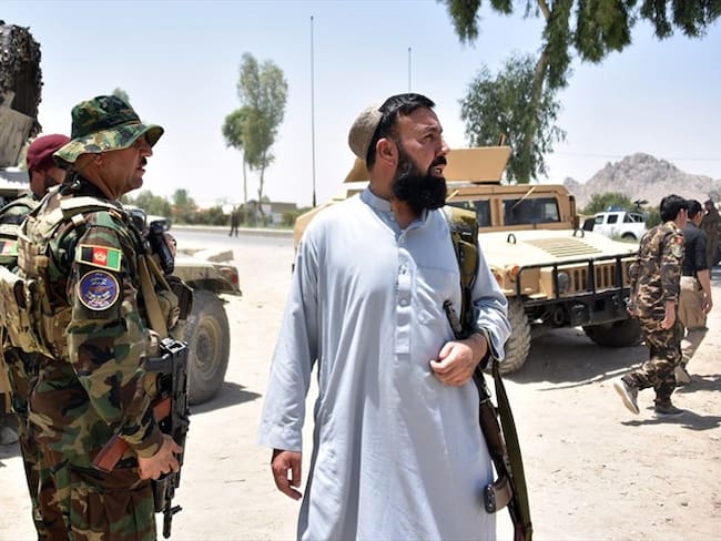 Despliegue militar afgano en frontera con Irán. Foto: Agencia AFP