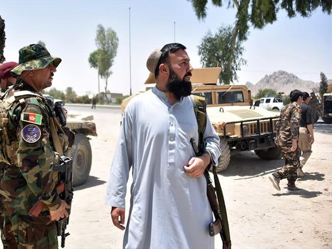 Despliegue militar afgano en frontera con Irán. Foto: Agencia AFP