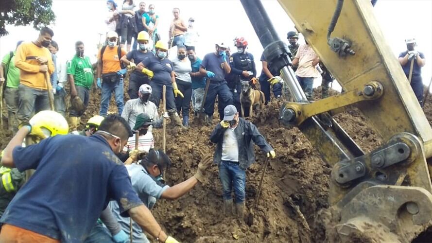 Hallan cadáver de Gersaín Díaz en Rosas, Cauca. Foto: Bomberos Popayán
