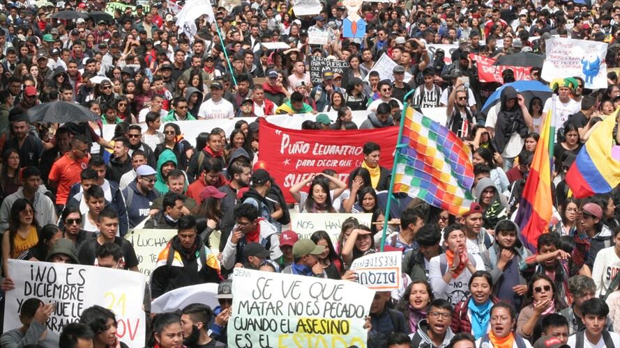 Protestas en Colombia. Foto: Colprensa