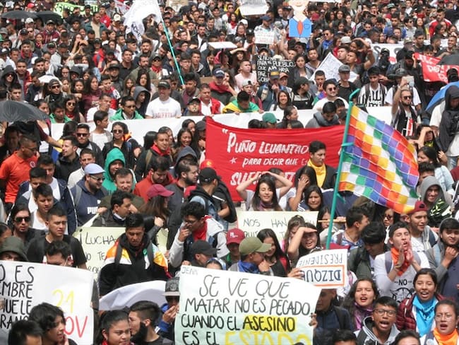 Protestas en Colombia. Foto: Colprensa