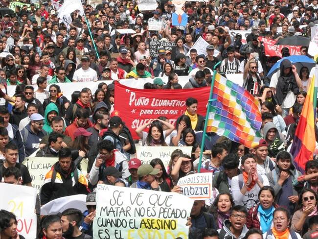 Protestas en Colombia. Foto: Colprensa