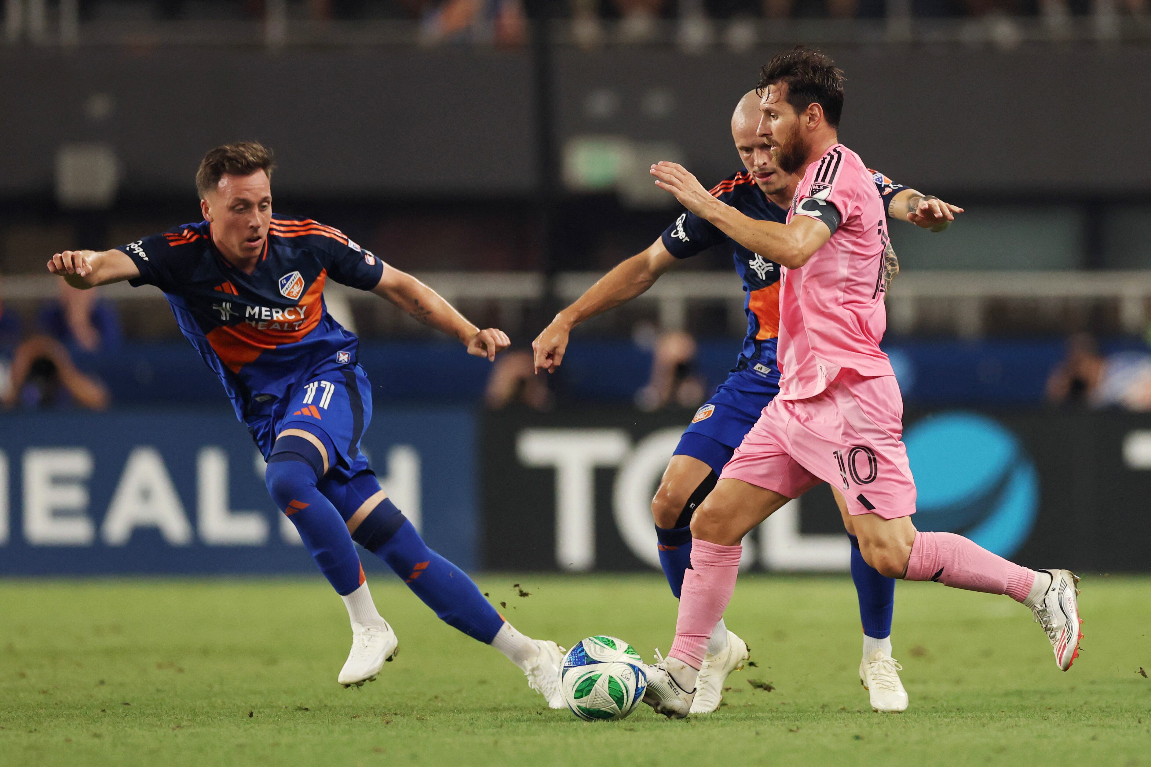 Inter Miami de Lionel Messi cayó ante Cincinnati en la MLS.   Andy Lyons/Getty Images/AFP (Photo by ANDY LYONS / GETTY IMAGES NORTH AMERICA / Getty Images via AFP)