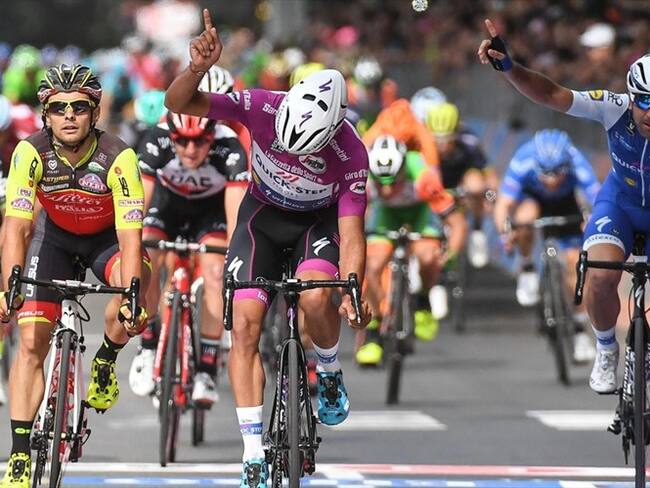 Fernando Gaviria triunfó en la decimotercera etapa del Giro de Italia, su cuarto triunfo en esta competencia. Foto: Agencia EFE