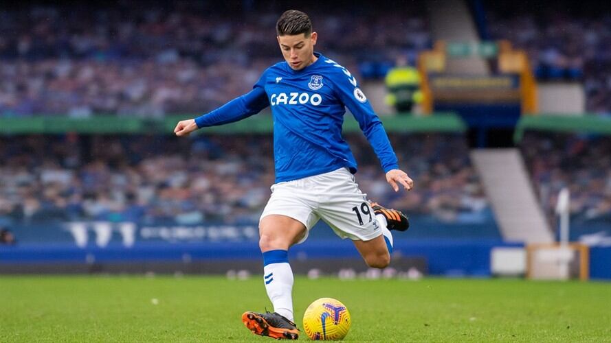 James Rodríguez está entre los mejores fichajes gratuitos en la Premier League. Foto: Emma Simpson - Everton FC/Everton FC via Getty Images