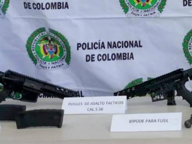 El armamento fue confiscado en zona rural de Santa Marta y presuntamente es de propiedad de ‘Los Pachencas’.. Foto: Cortesía