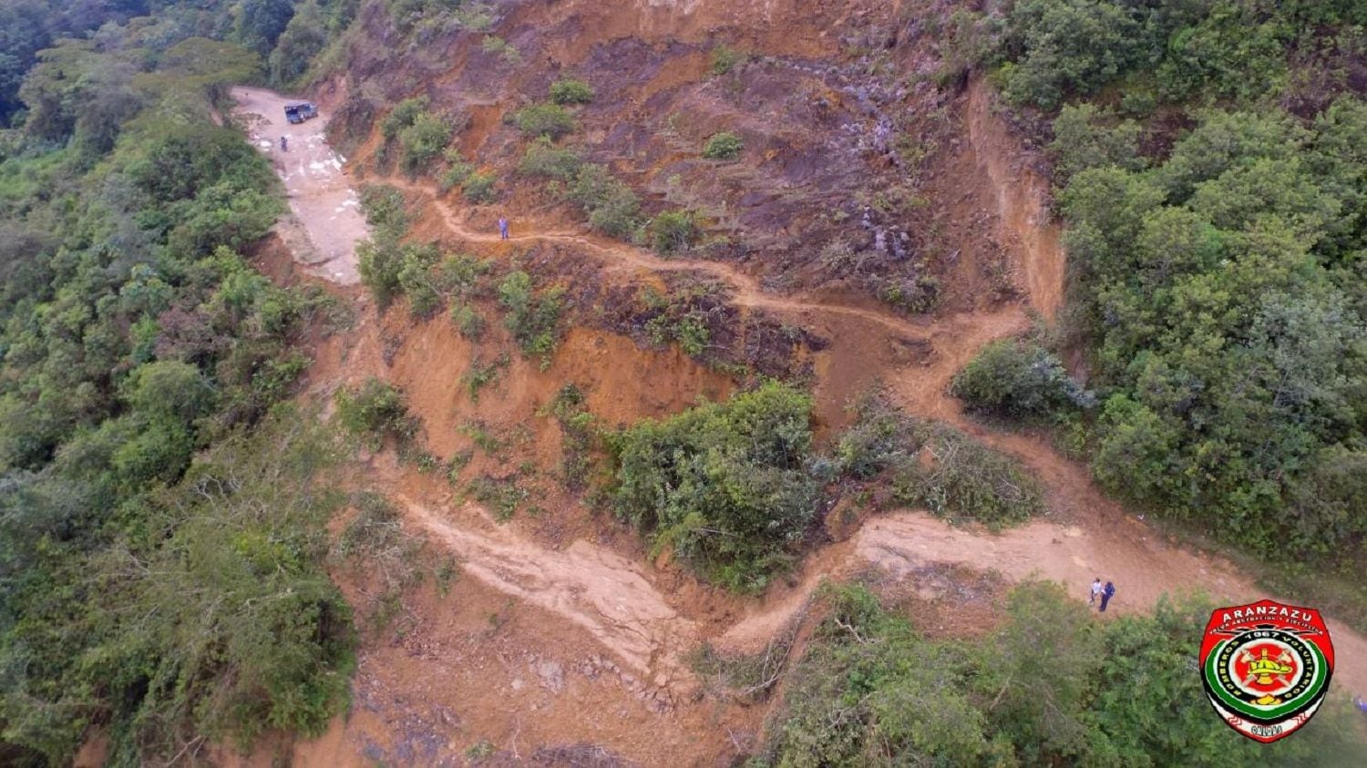 Derrumbe en Aranzazu. Crédito: Andrés Felipe Velásquez.