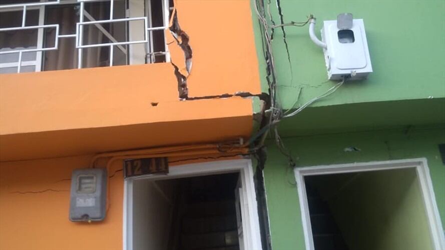 Daños estructurales en viviendas de Aguadas caldas. Foto: Alcaldía de Aguadas