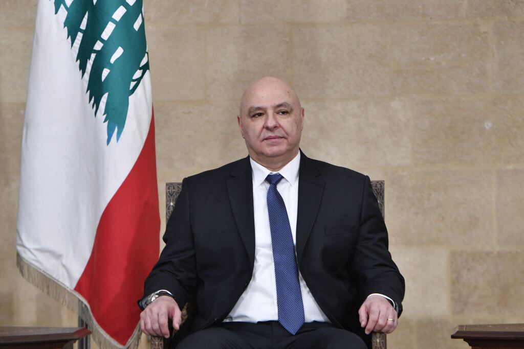 Joseph Aoun, presidente del Líbano. FOTO: Houssam Shbaro/Anadolu via Getty Images.