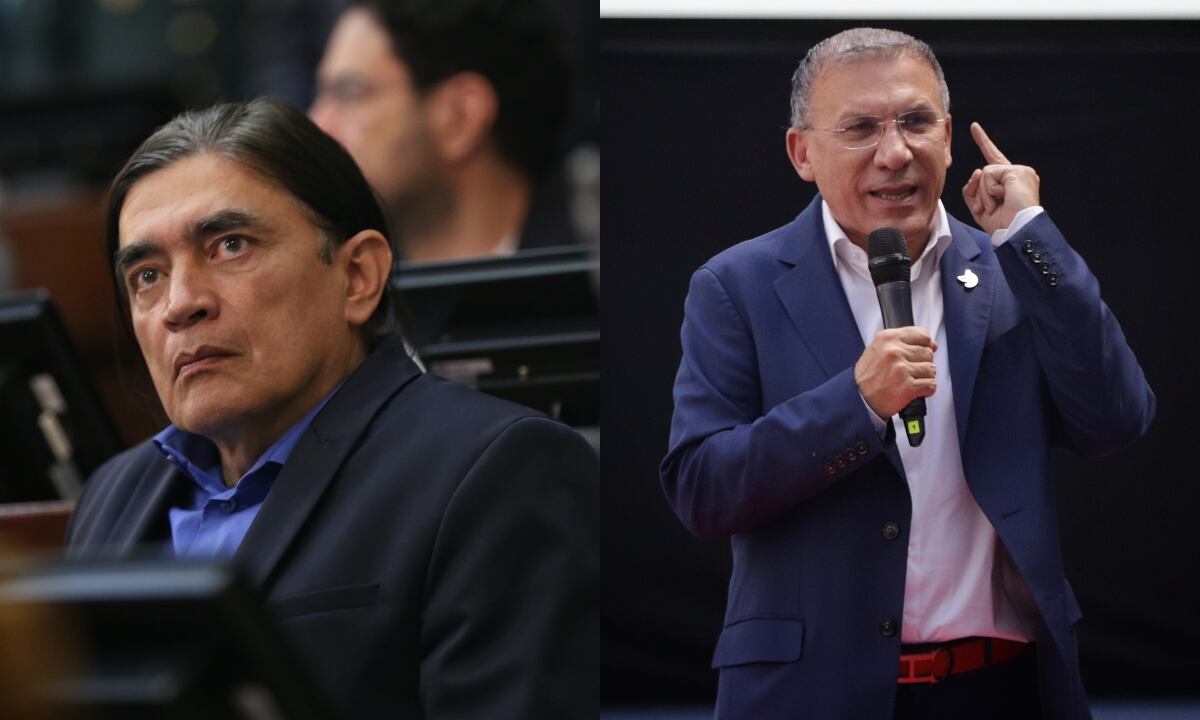 Rifirrafe entre Gustavo Bolívar y Roy Barreras. Fotos: Colprensa