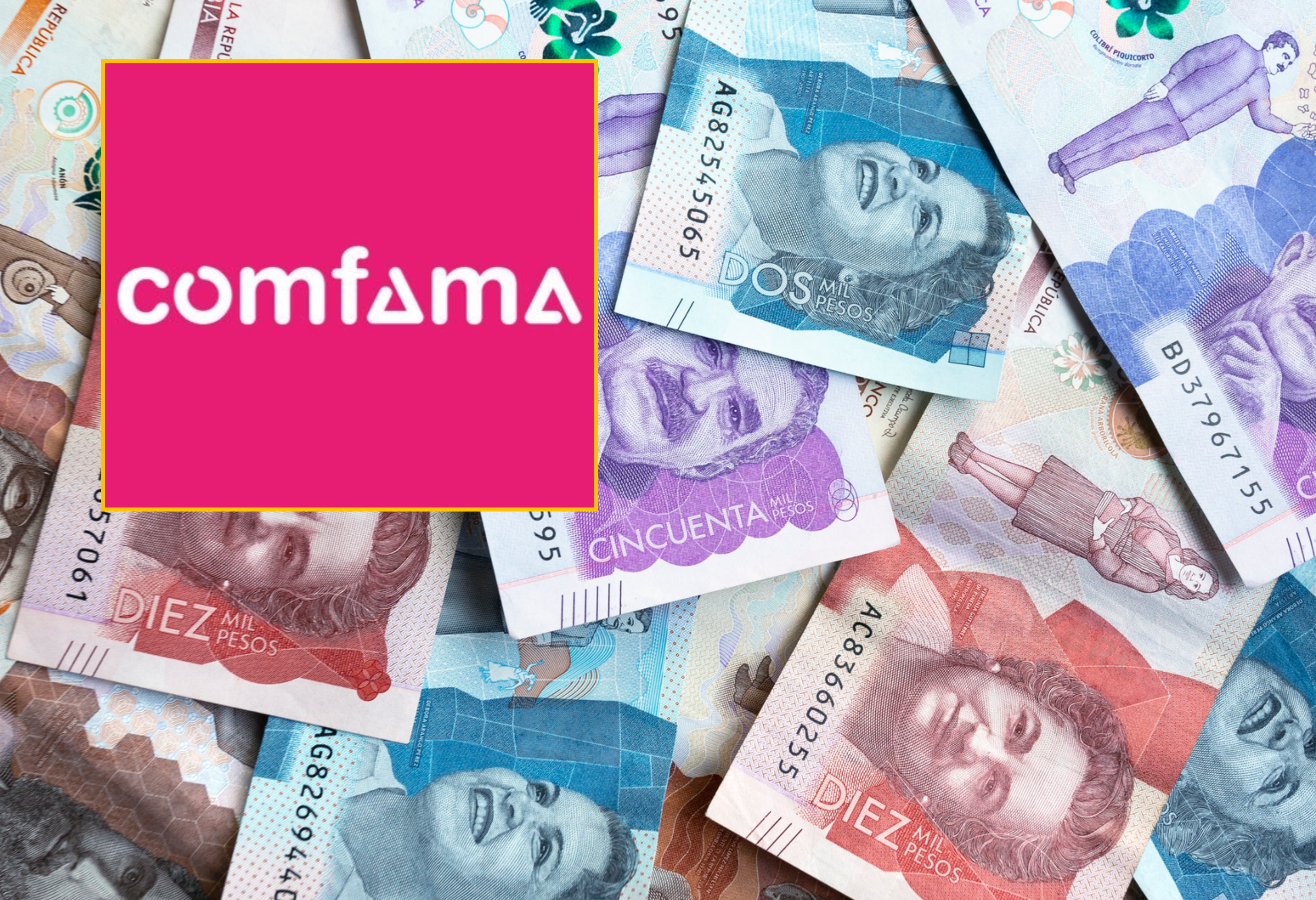 Logo Comfama e imagen de referencia. Foto: Comfama / Getty Images