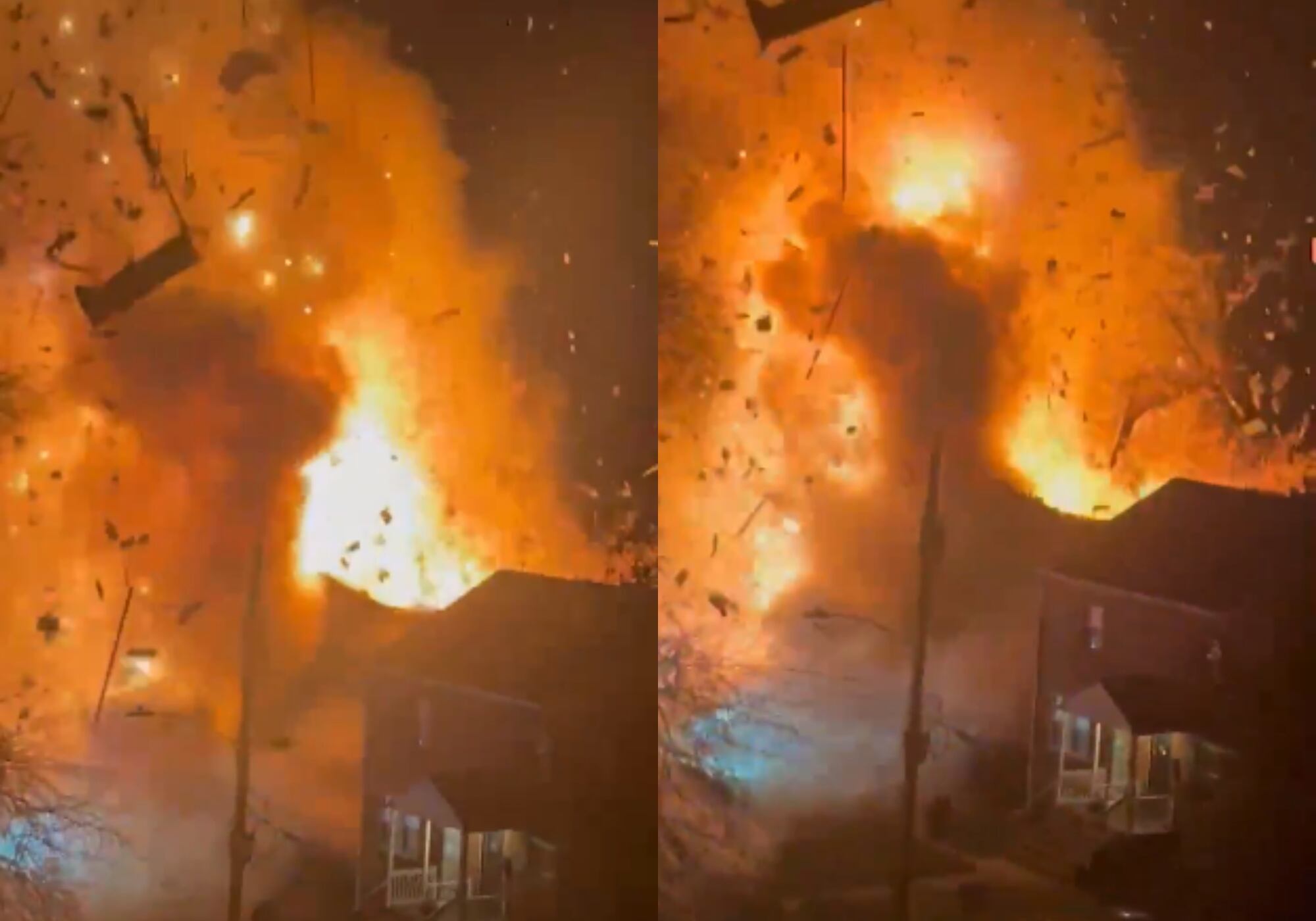 Explosión de casa en Arlington. Foto: redes sociales