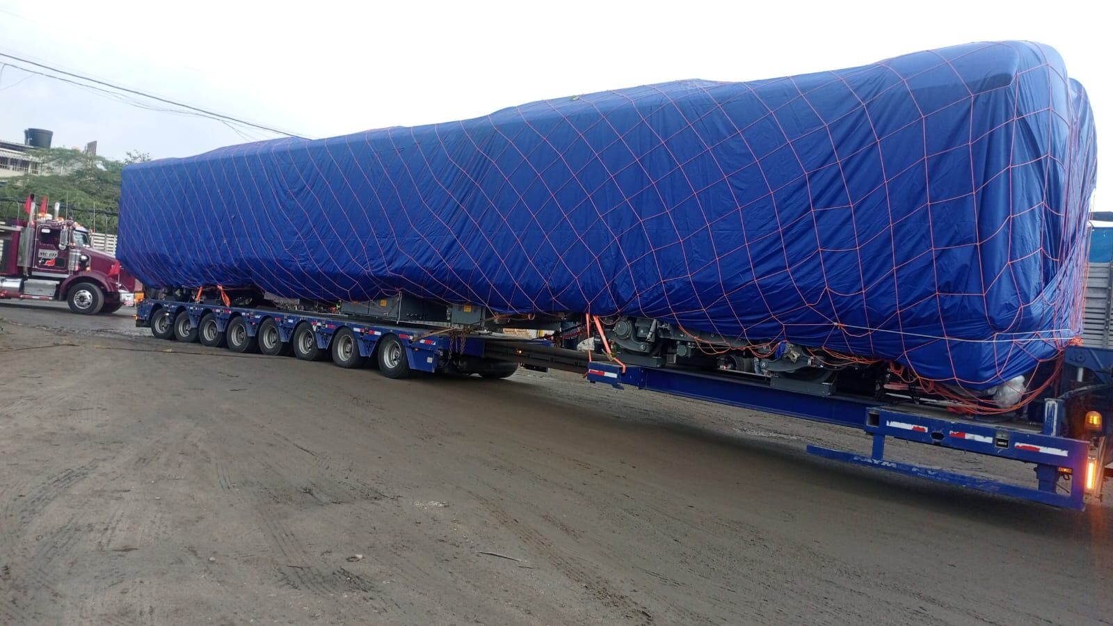 Vagones del metro de Bogotá.