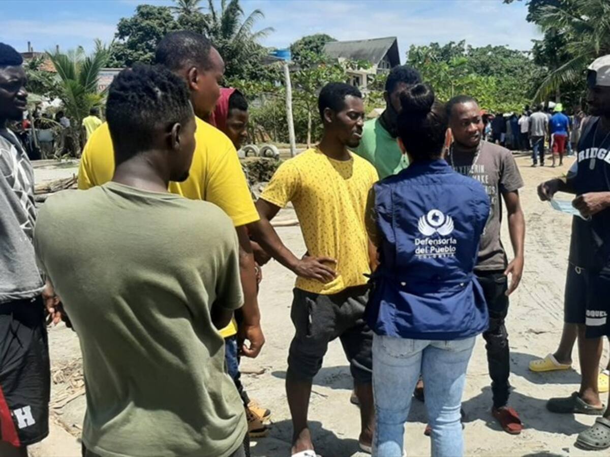 Defensoría asegura que aumenta represamiento de migrantes en Necoclí