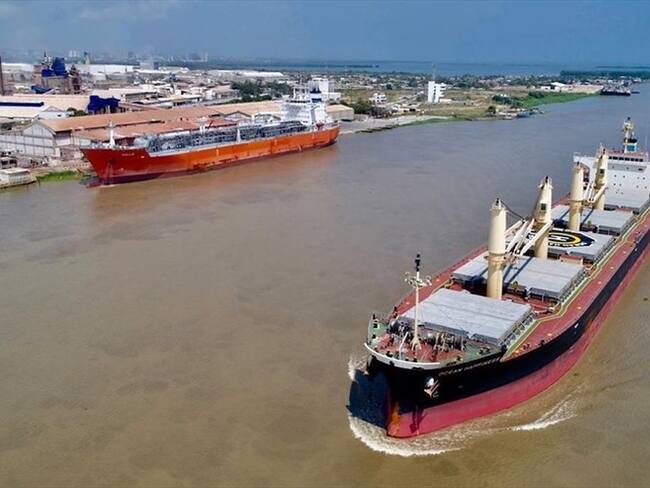 Cormagdalena entregó balance de dragado en el canal de acceso al Puerto de Barranquilla. Foto: Colprensa