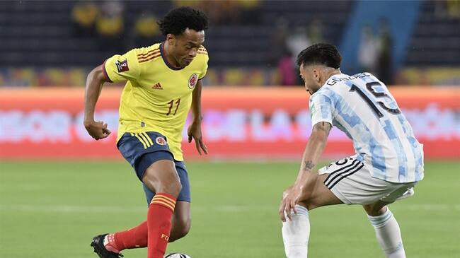 Juan Guillermo Cuadrado en el partido ante Argentina por Eliminatorias. Foto: Gabriel Aponte/Getty Images