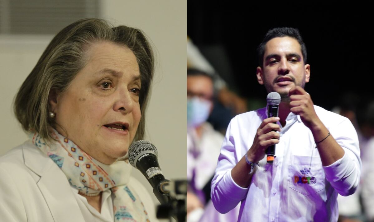 Clara López. (Colprensa - Álvaro Tavera) / Álex Flórez. (Colprensa - Álvaro Tavera)