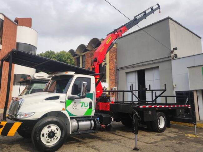 Grúa de CENS hurtada en Norte de Santander. Foto: @JMGonzalezCa
