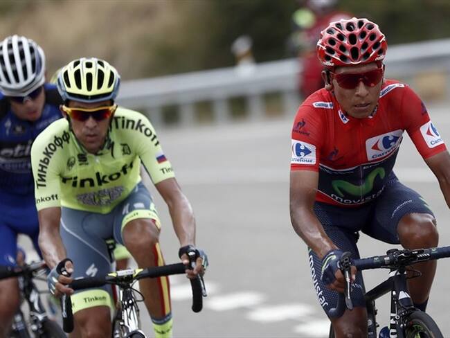 Nairo Quintana, ciclista del equipo Movistar y actual líder de la Vuelta a España. Foto: Agencia EFE