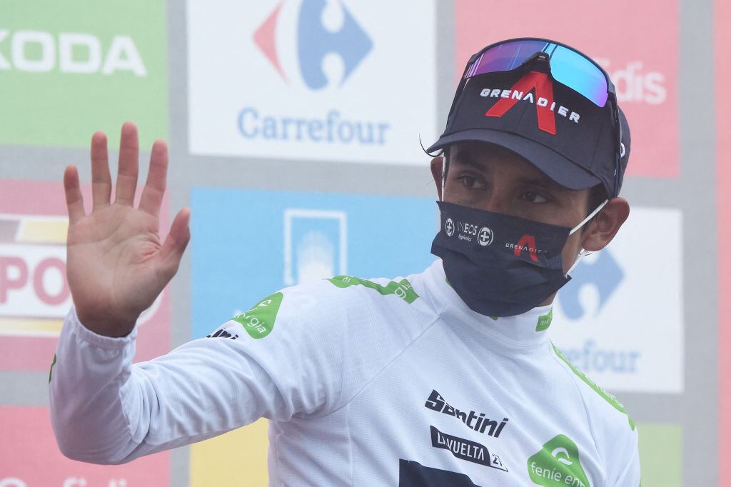 Ciclista colombiano Egan Bernal . (Photo by MIGUEL RIOPA / AFP) (Photo by MIGUEL RIOPA/AFP via Getty Images)