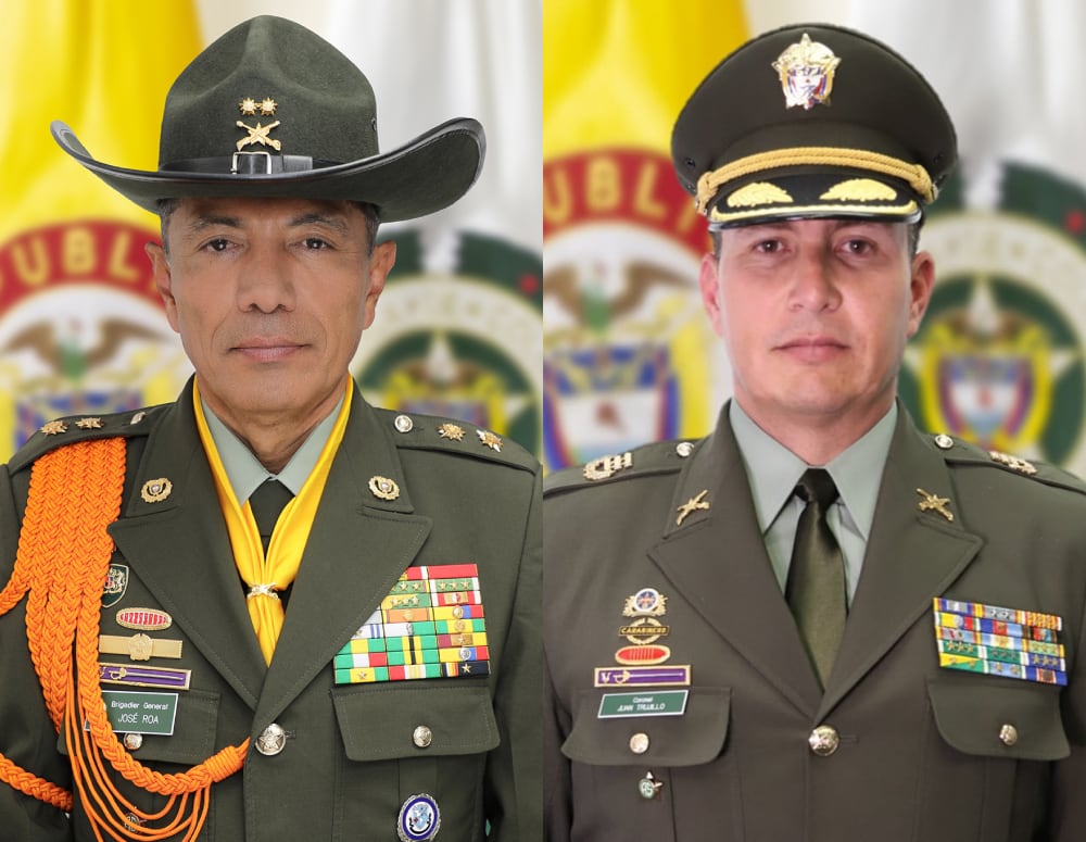 Director de la Policía de Carabineros José James Roa y el coronel Juan Carlos Trujillo | Fotos: Policía Nacional