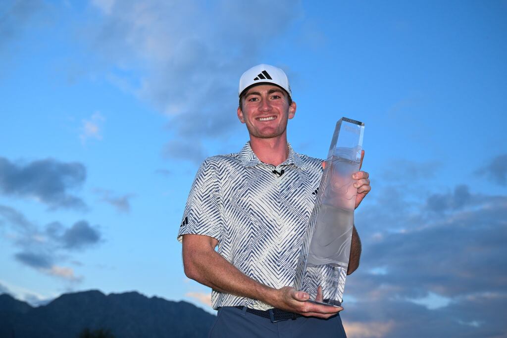 Nick Dunlap se coronó campeón del American Express del PGA Tour, pero no recibirá el cheque al ser aficionado. Foto: Getty Images.