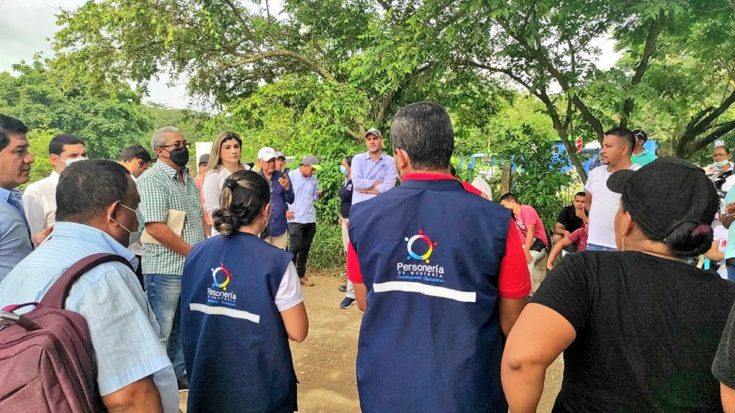 Levantan bloqueo en la entrada al relleno sanitario Loma Grande de Montería. Foto: Personería de Montería.