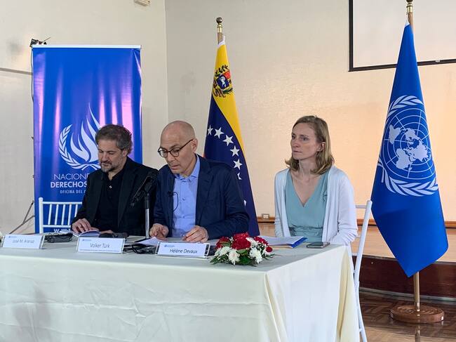 Declaración del Alto Comisionado para los DDHH de la ONU, Volker Türk, durante su visita a Venezuela. Foto: W Radio