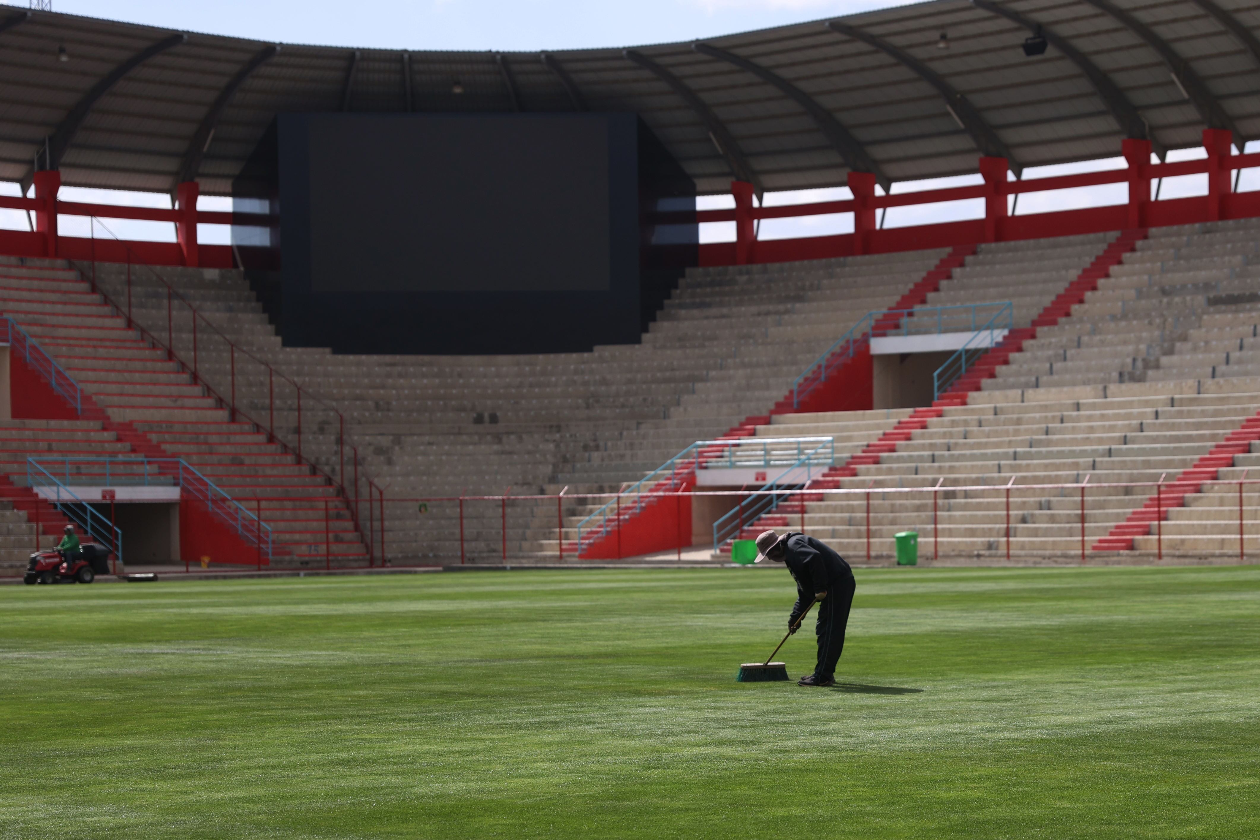 Estadio Municipal de El Alto (Bolivia) en donde la selección de Bolivia jugará este jueves ante Venezuela. Foto: EFE.