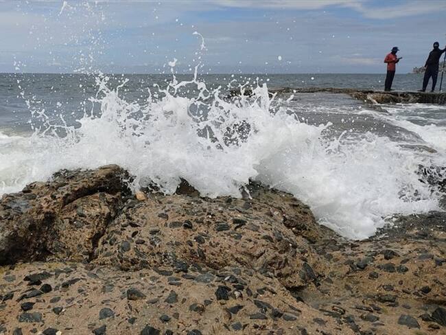 Nuevamente cierran playas de Santa Marta por malas condiciones atmosféricas. Foto: Cortesía: Carlos Landázury