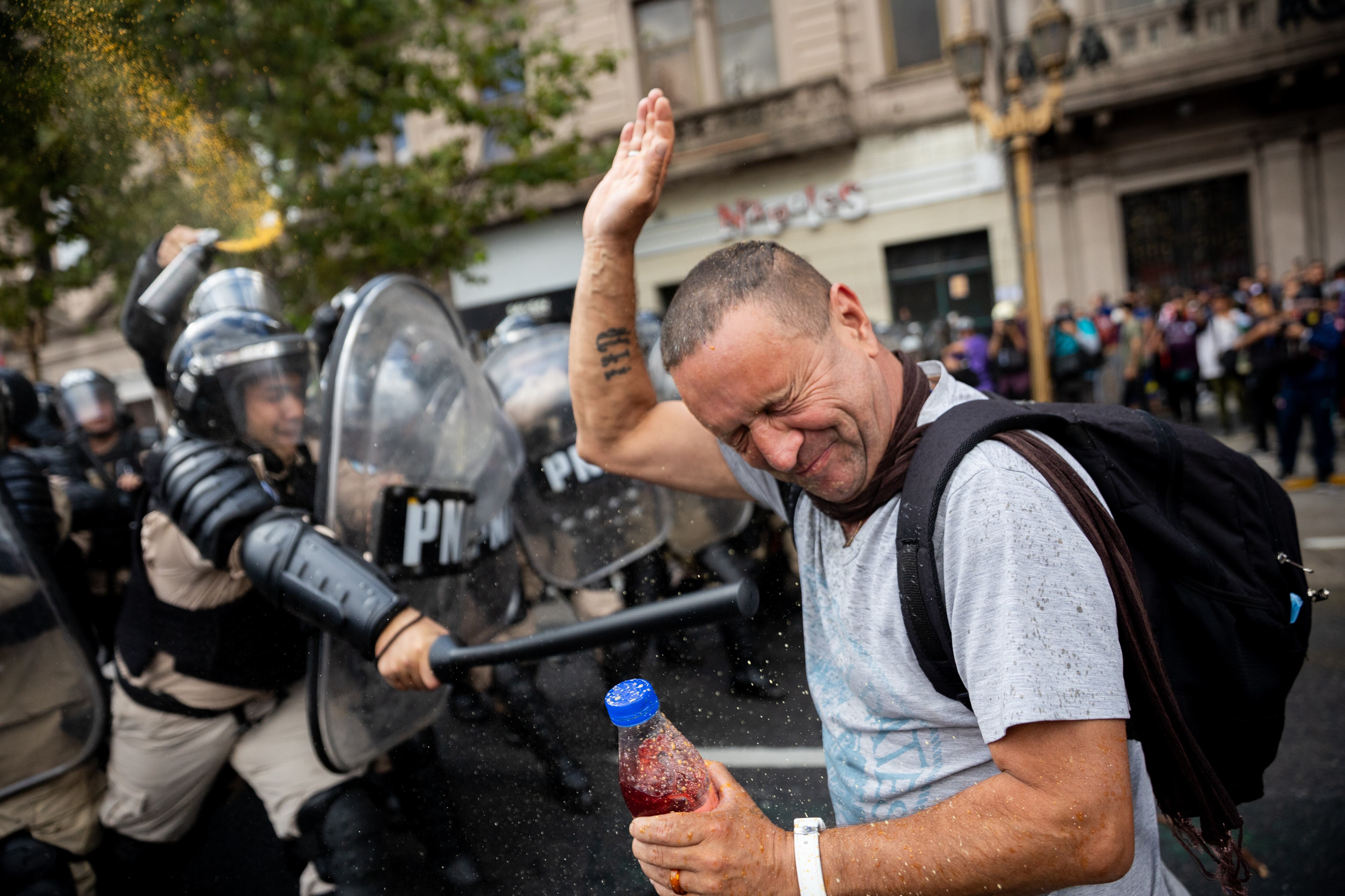 Manifestaciones en Argentina. FOTO: Tomas Cuesta/Getty Images