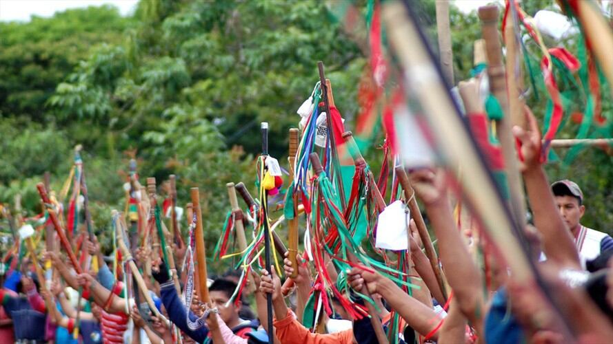 Los cuatro heridos son atendidos en el hospital de Caloto. . Foto: Colprensa