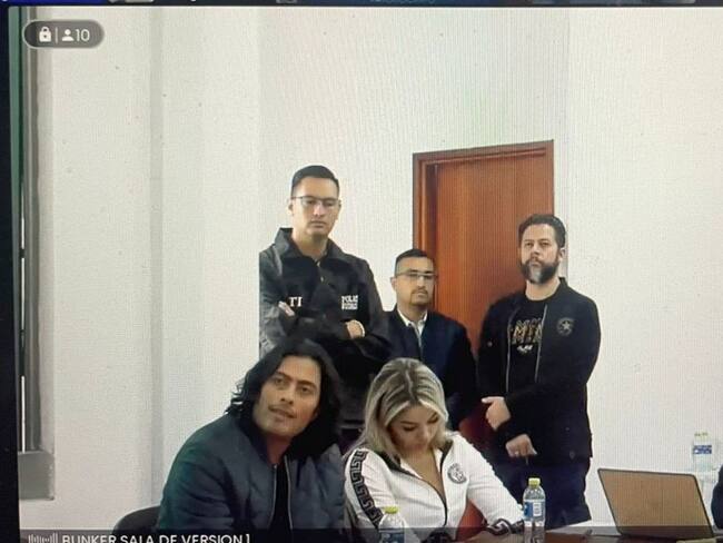 Nicolás Petro y Day Vásquez en audiencia de legalización de captura. 30 de julio 2023. Foto: Suministrada.