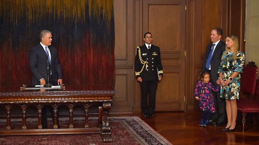 Juan Francisco Espinosa se posesionó como director de Migración Colombia. Foto: Presidencia