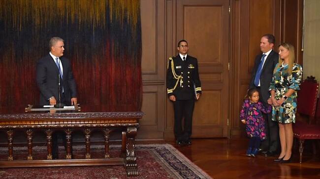 Juan Francisco Espinosa se posesionó como director de Migración Colombia. Foto: Presidencia