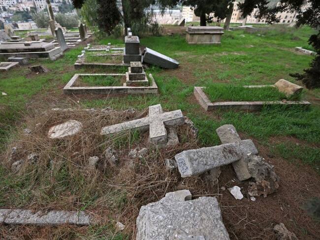 ISRAEL-RELIGION-CHRISTIANITY-VANDALISM(Photo by AHMAD GHARABLI/AFP via Getty Images)