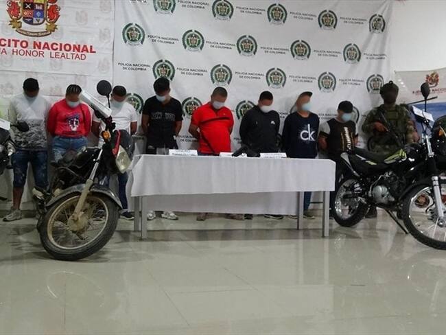 Capturan a 10 presuntos miembros del Clan del Golfo en Montería. Foto: Ejército.