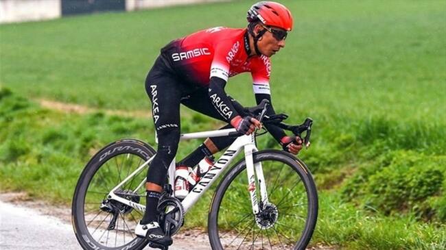 “Son momentos difíciles. Las caídas y el accidente de Nairo aquí en Boyacá”, dijo don Luis Quintana.. Foto: @Arkea_Samsic