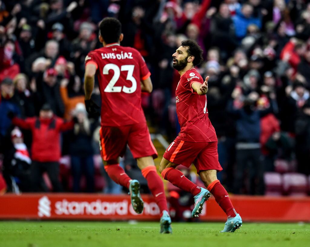 Mohamed Salah y Luis Díaz. Foto: Getty Images